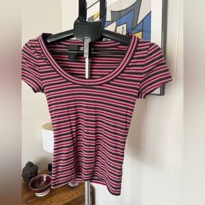 Madewell Multicolor Striped Short Sleeve t shirt